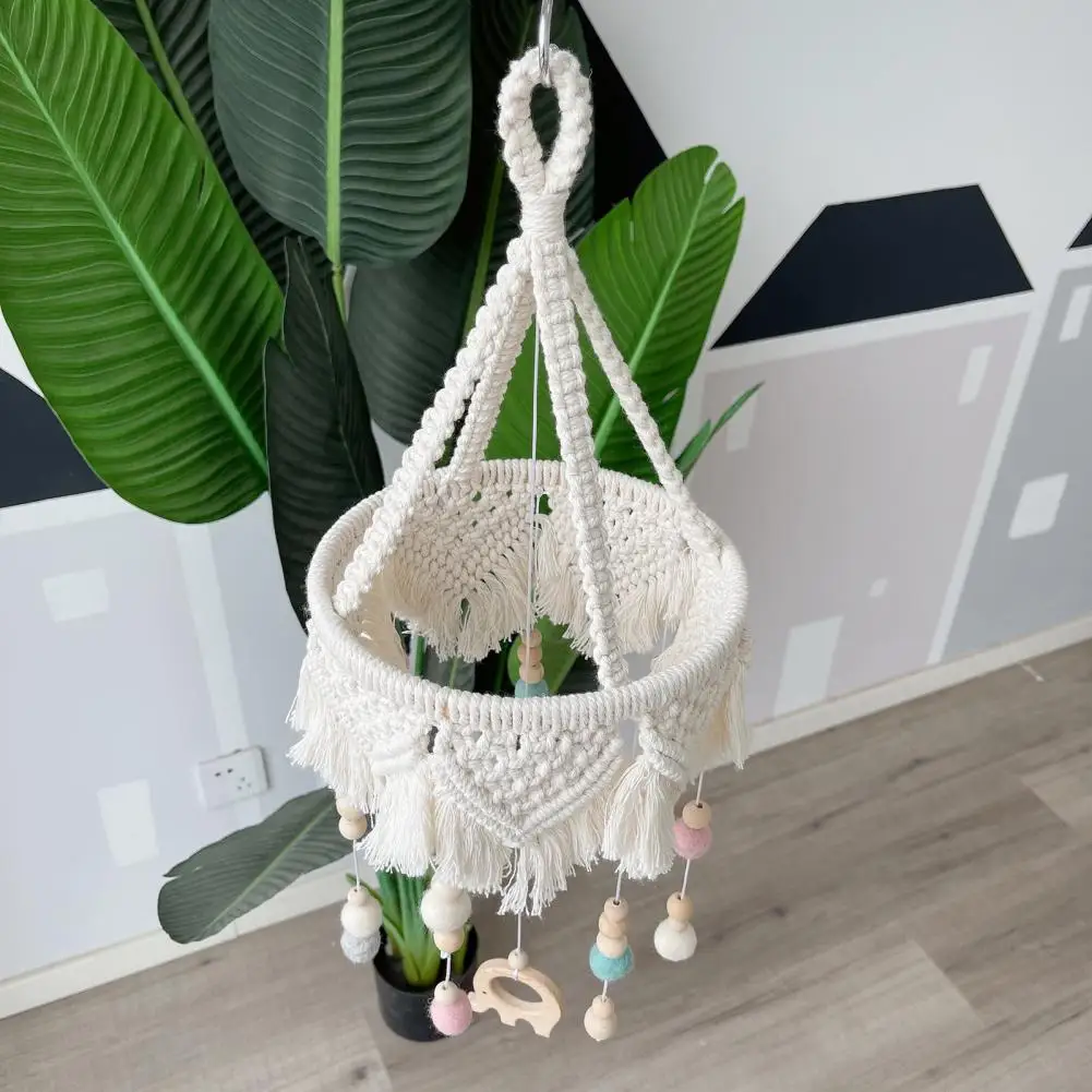 

Soft-touching Simple Rainbow Pendant Baby Bed Rotating Wind Chime Gift Hanging Decoration Handcrafted for Home