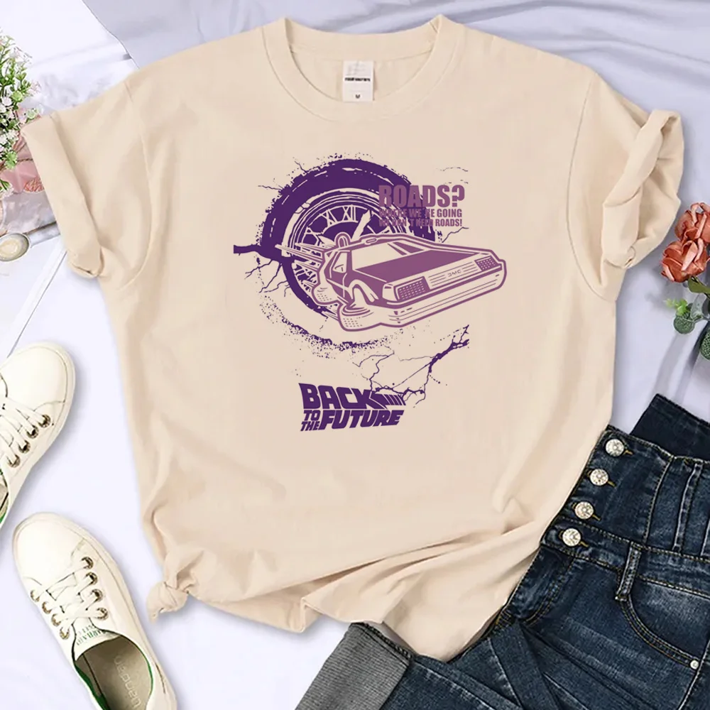 

Back to the Future t shirt women Y2K harajuku manga Tee girl designer clothes