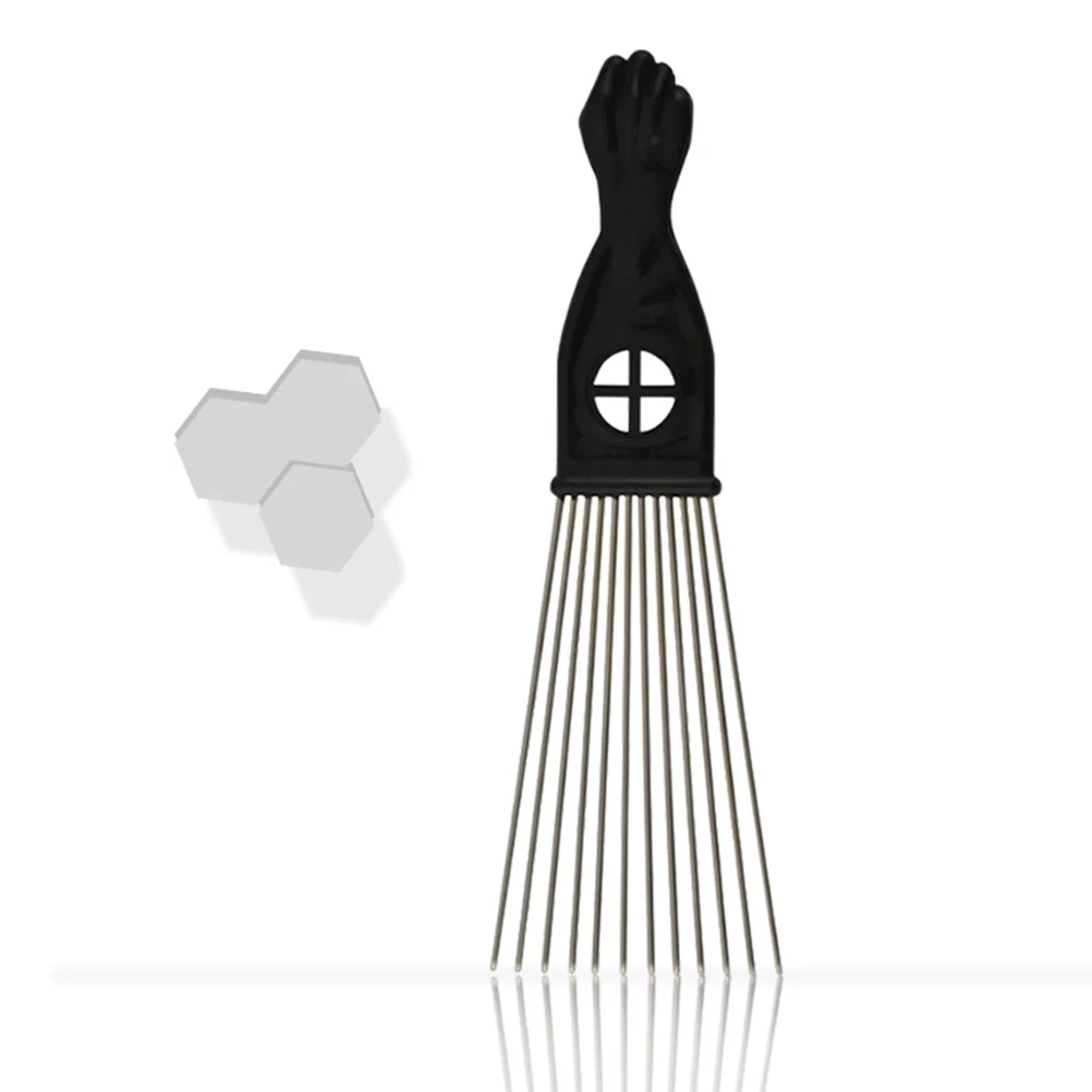 

2pcs Hair Pick Comb Large Wide Stainless Steel Afro Comb African American Pick Comb Hairdressing Styling Tool