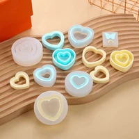 shiny heart butterfly shaped kawaii shaker silicone mold jewelry resin polymer clay mold cake silicone mold