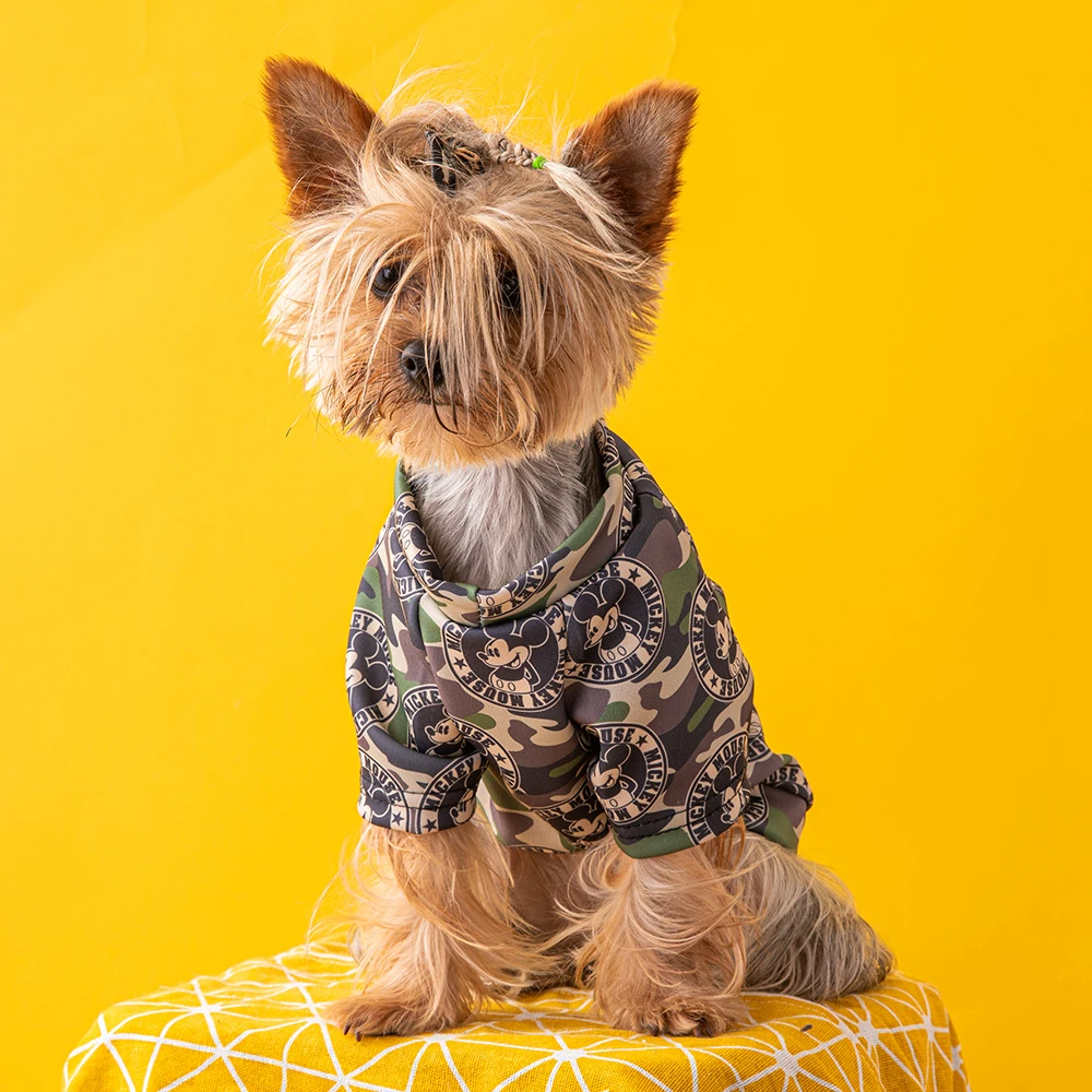 

Disney Pullover Clothes Fashion Mickey and Minnie Pattern Summer Comfortable Small and Medium Pet Costumes Dog Clothes