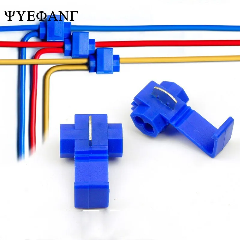 10PCS 5V-220V Line Connector 10-24A Terminal Joint Blue Red Quick Connection Clip Wire Crimp Splitter Lip Break Clamp | Обустройство