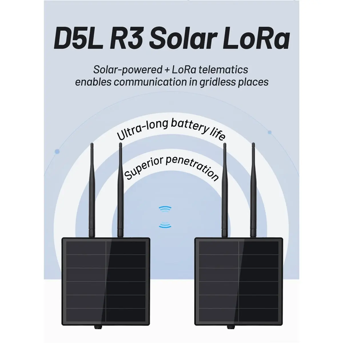 Фото (DT93) D5L-R3 Комплект солнечного Mesh-ретранслятора Meshtastic Meshcore Lora WisMesh 1W Booster LoRa Module NRF52840 30dBm 915MHZ №1