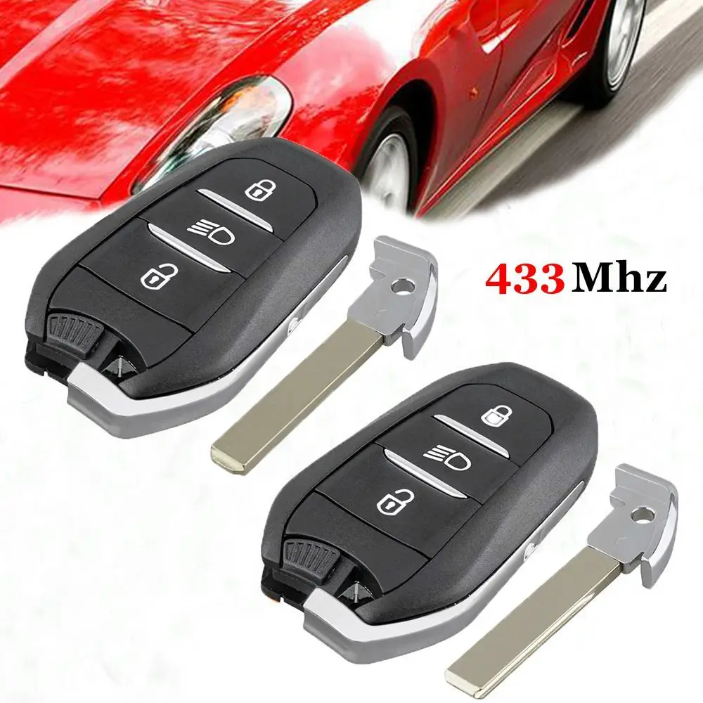 

Easy to Use Parts for Car Vehicles 433MHz Durable Keyless Remote Key fob Remote Car Key 3 Buttons