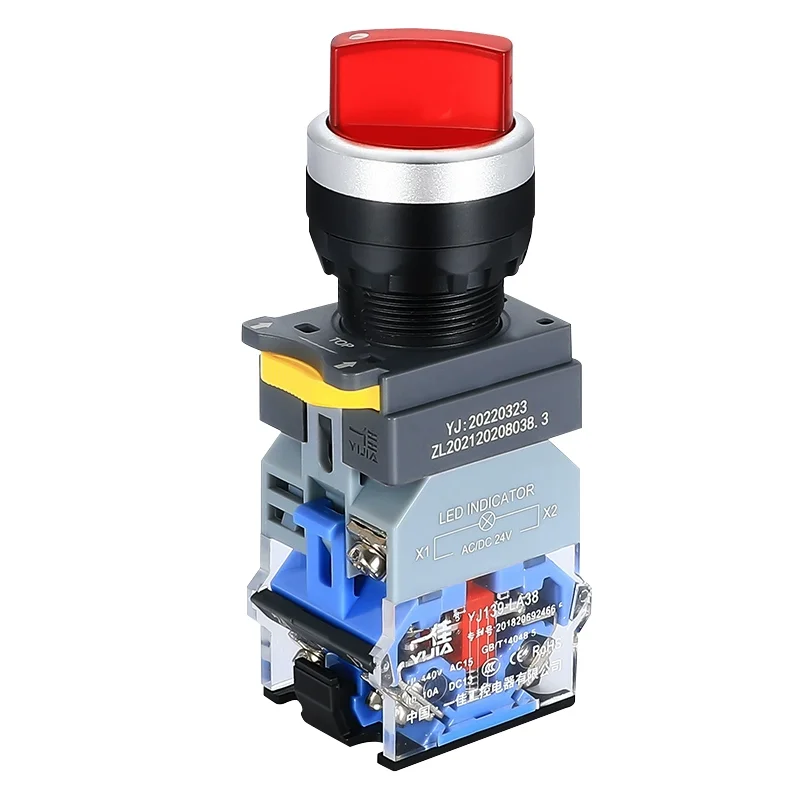 LA38A-20XD 22 мм 3 положения 10 А 240 В кнопочный переключатель обслуживаемый самосброс с