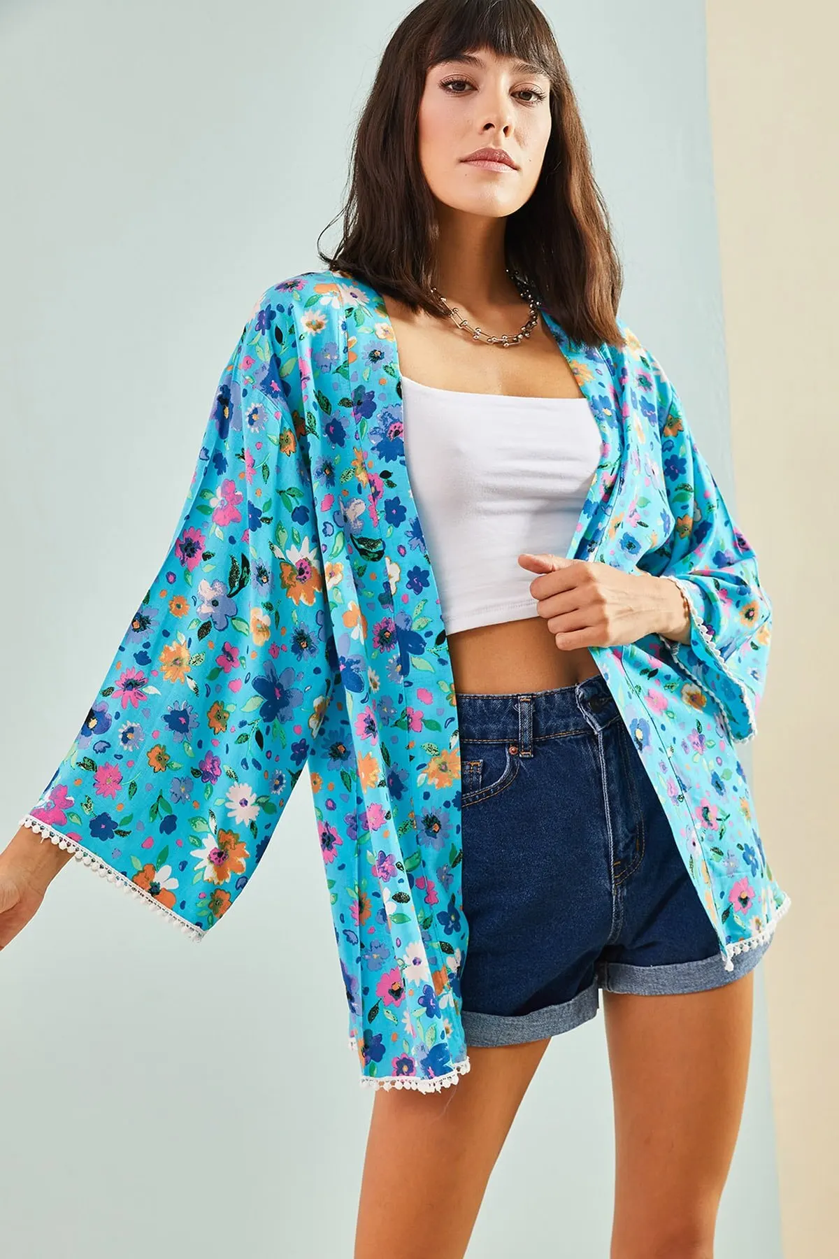 

Женское кимоно с разными узорами и кружевными детализированными рукавами, модный халат, наряд, летнее платье 2022