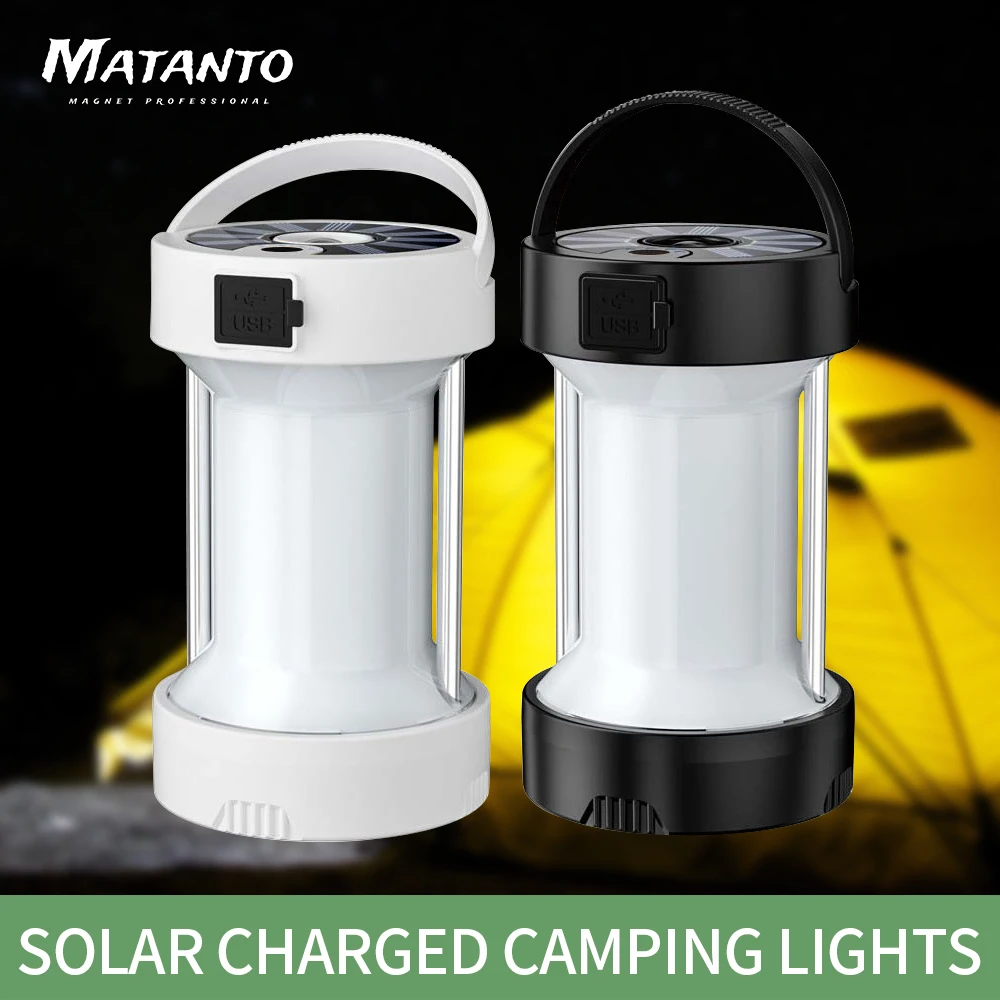 

Уличный фонарь для кемпинга Тип-C, многофункциональный светодиодный фонарь для кемпинга на солнечной батарее с сильным светом