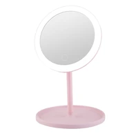 led makeup mirror with light ladies storage makeup lamp table desk cosmetic mirror vanity light round shape cosmetic mirrors