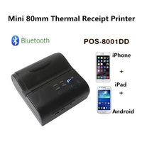zj 8001 retail catering cash register pos payment bill portable android ios phone bluetooth mini 80mm thermal receipt printer