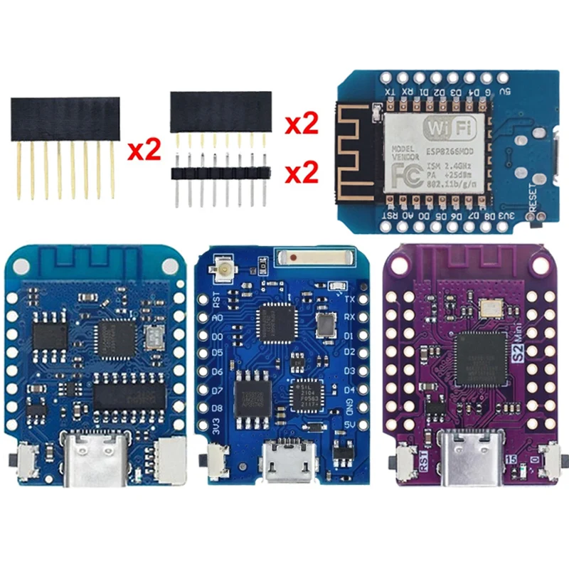 Фото WeMos D1 Mini Pro V3.0 NodeMcu 4 МБ/16 МБ байт Lua WIFI Плата разработки Интернета вещей на базе ESP8266 CH340G Nodemcu V2 №4
