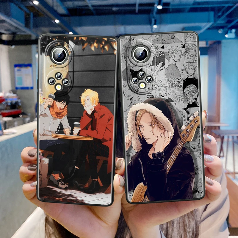 

fondos de pantalla banana fish For Honor 60 50 Pro X20 SE V30 Magic3 Play 5T 5G 30 Lite X30i 30S Soft Black Phone Coque Fundas