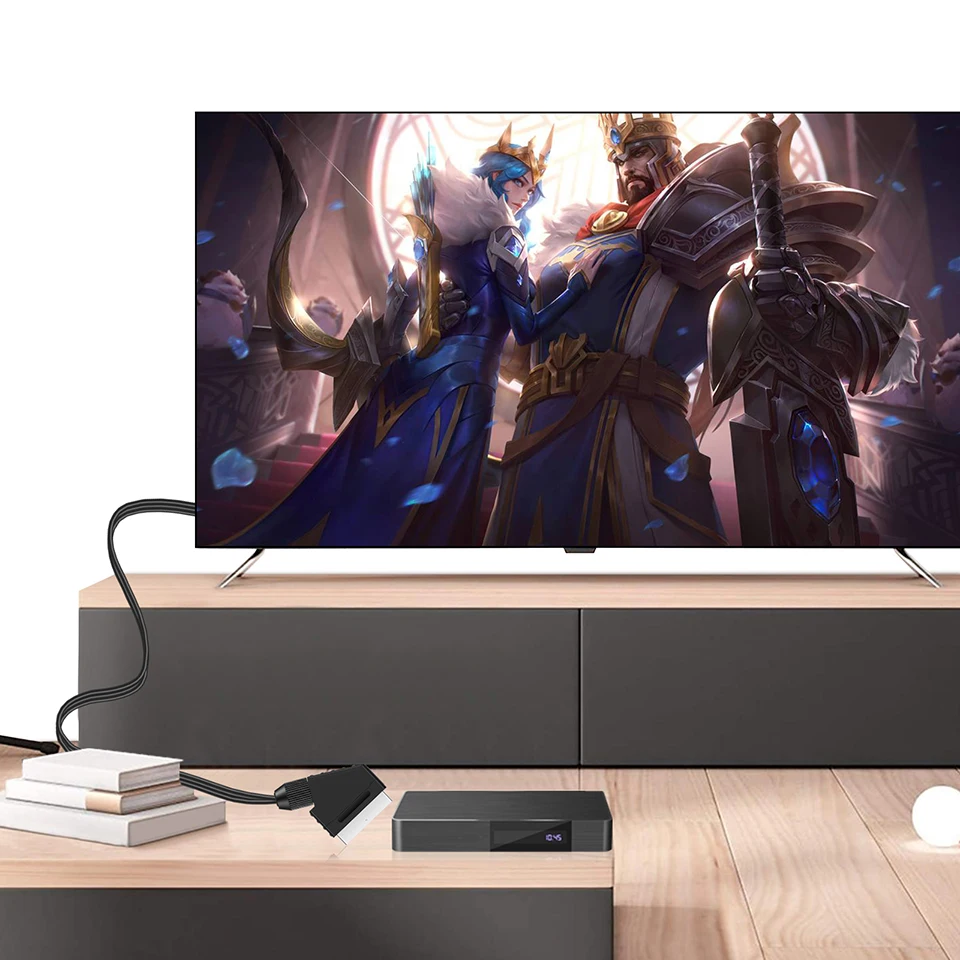 Преобразователь Аудио и видео 1080P SCART в HDMI адаптер вход на выход для HD TV Sky Box STB