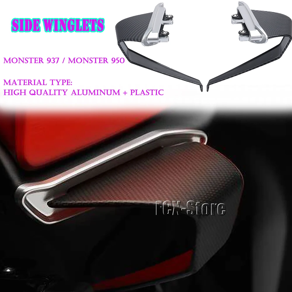 

For DUCATI Monster 937 SP Plus MONSTER 950 2021 2022 2023Motorcycle Monster937 Monster950 Spoiler Wing Aerodynamic Side Winglet