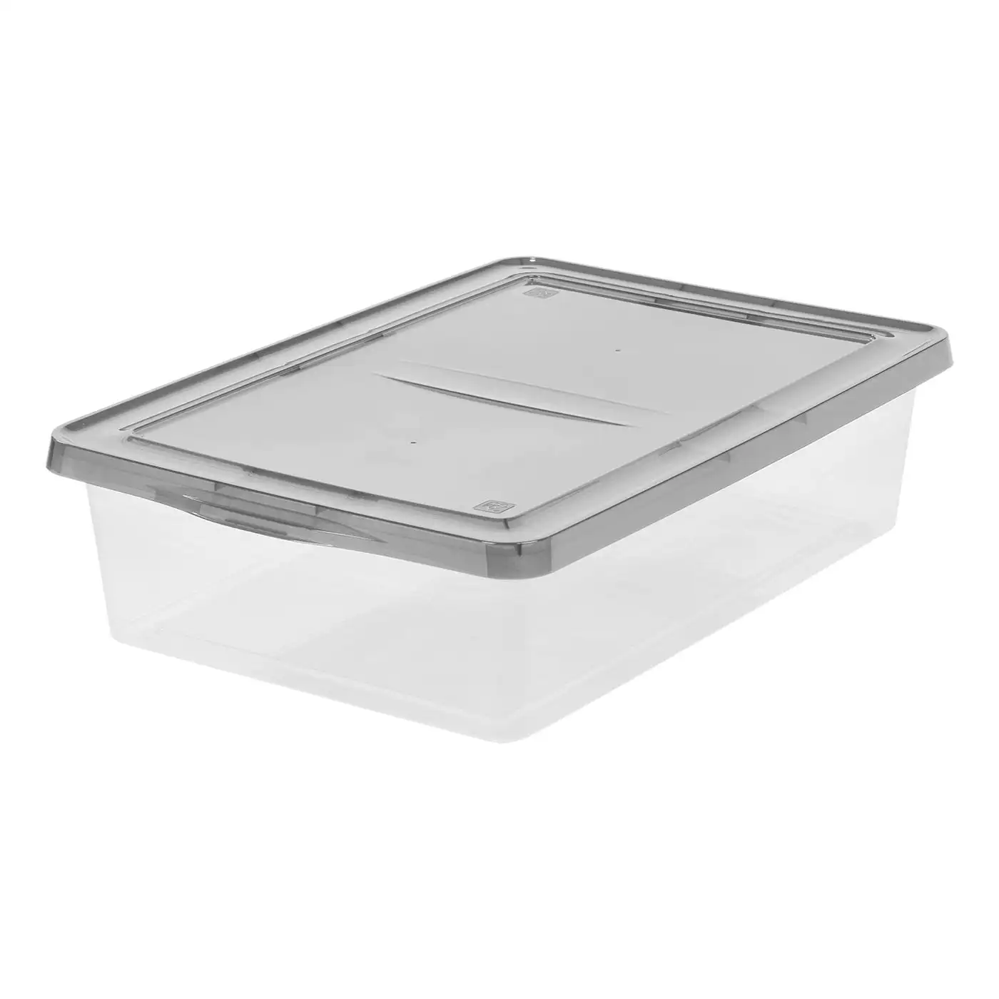 

IRIS США, 28 кварт прозрачный под кроватью пластиковый ящик для хранения, серый, набор из 6