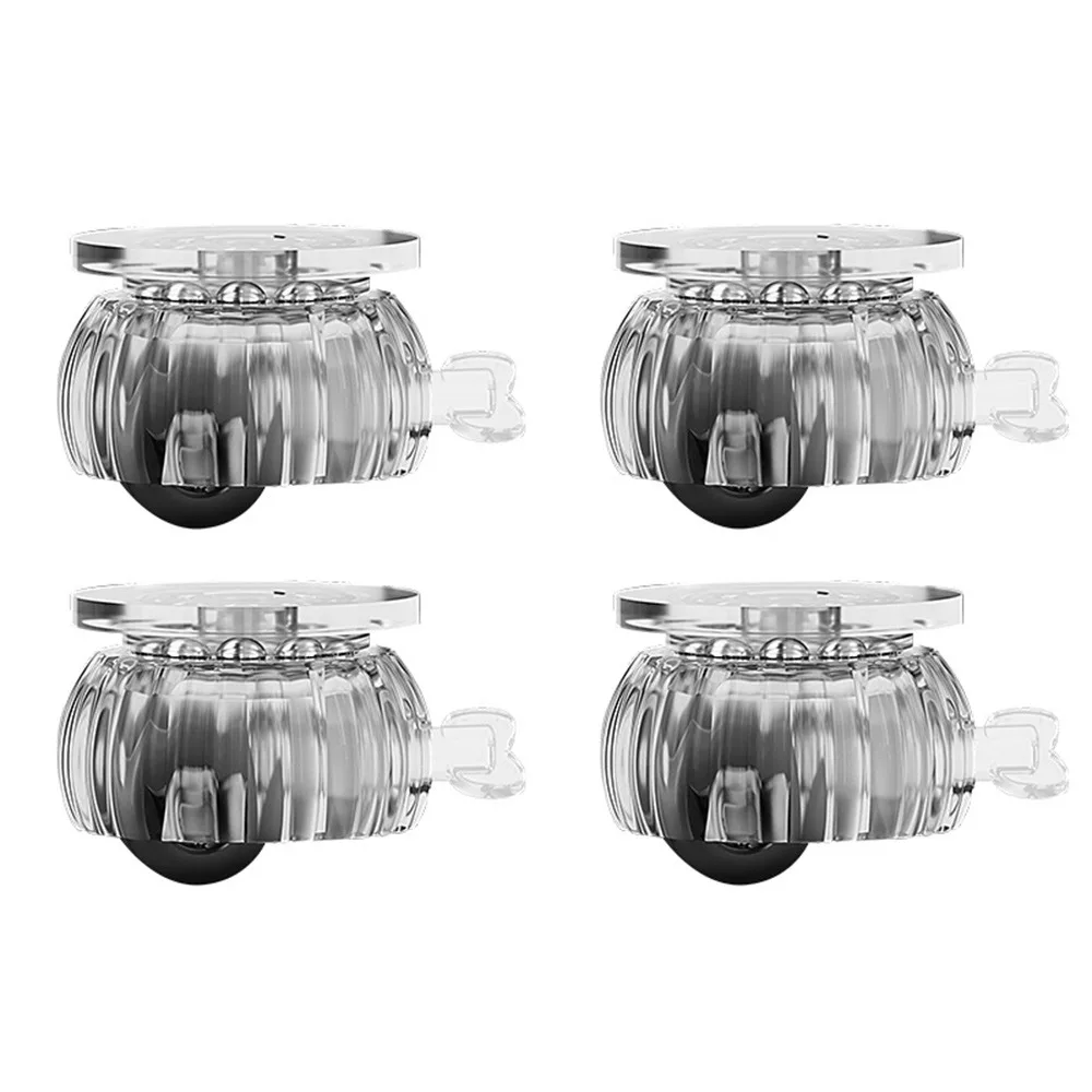 

4 шт. с тормозным клеем, универсальные колесные ролики, прочная несущая нагрузка на 360 градусов ° Самоклеящийся шкив поворотного типа Mute