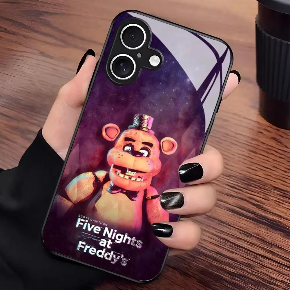 Фото Чехол для телефона Fnaf Five-nights At F-fredd-y для Samsung Galaxy S24 S26 S25 S23 S22 S21 S20 FE Edge Plus Ultra, черный, стеклянный №5