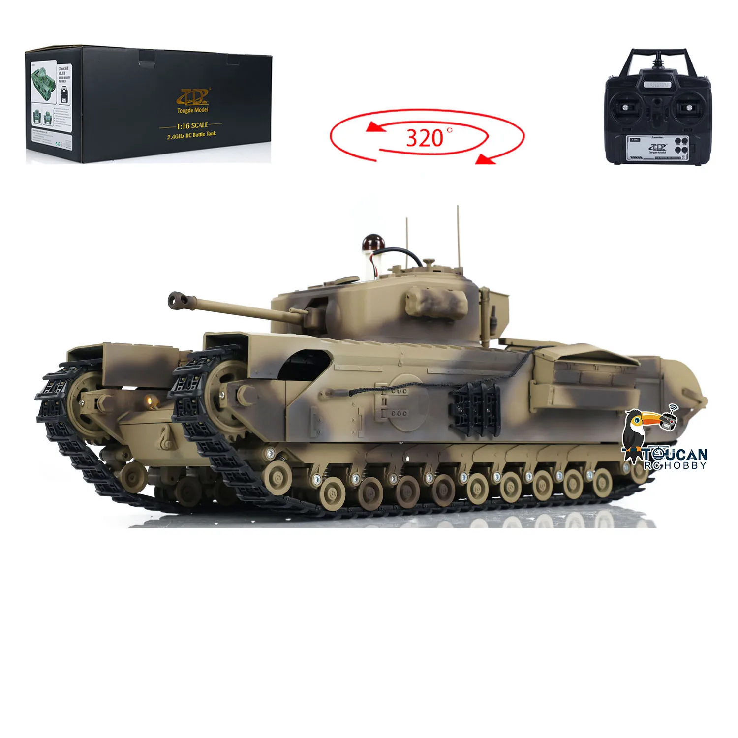 Радиоуправляемый металлический танк Tongde Churchill Mk.VII | AliExpress