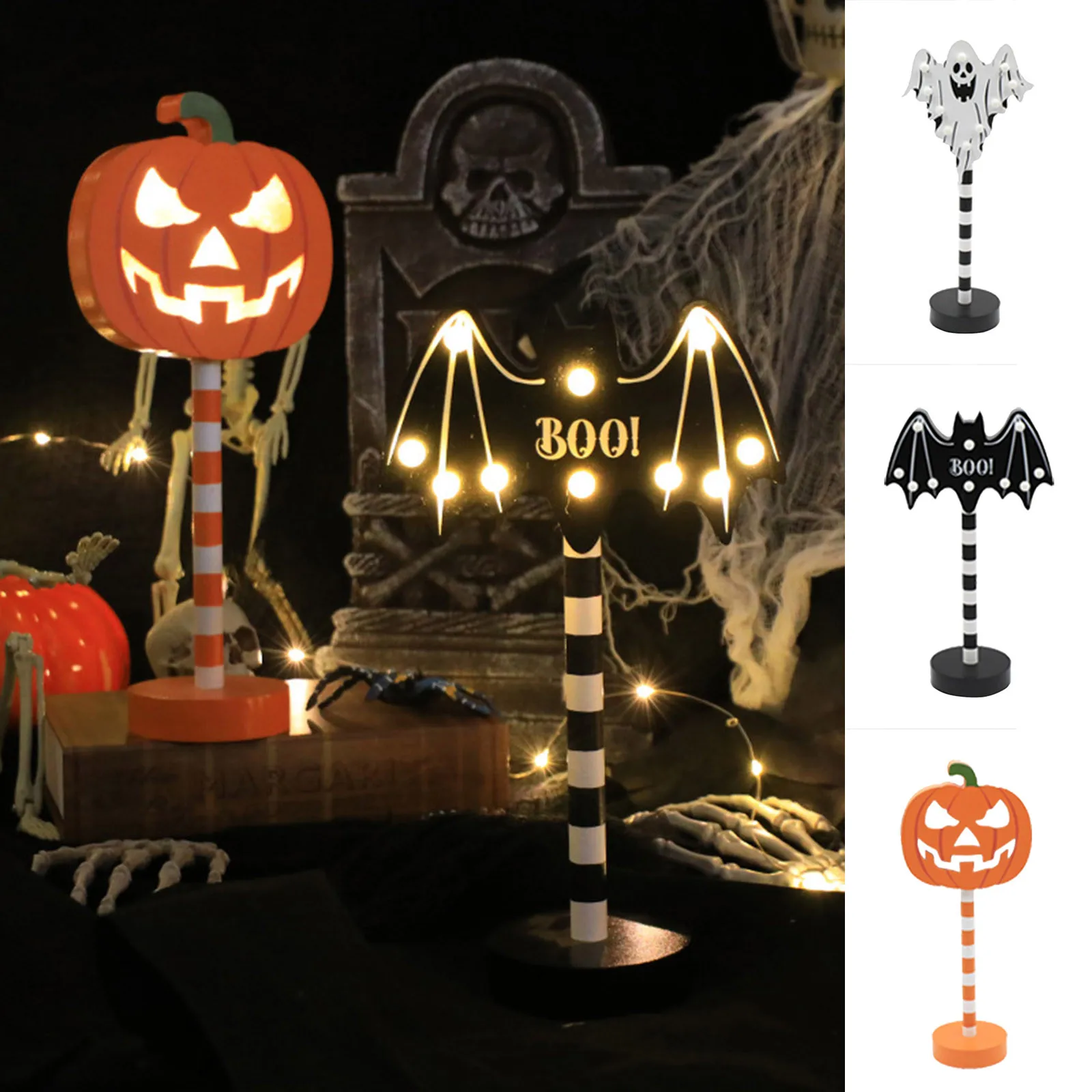 

Garden Home Outdoor Multifunctional Utility Detachable Halloween Pumpkin New Decoration Night Horror Hollow Pumpkins Lighting