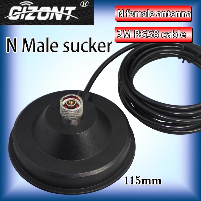 Antenna sucker disk base N male head N-J on-board disk cable connection copper wire N female head FRP 4G 2.4/5.8G antenna holder