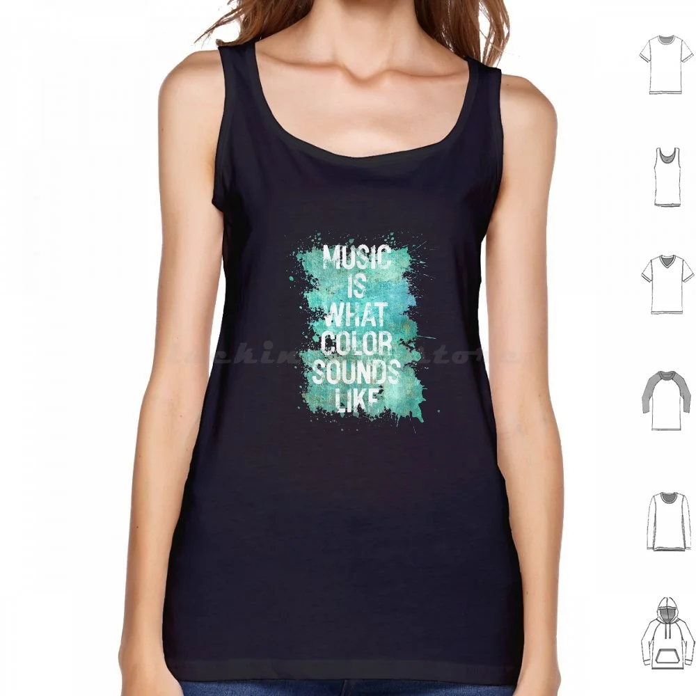 

Music Is What Color Sounds Like T Shirt Men Women Gift Tank Tops Vest Sleeveless Music Is What Color Sounds Like Men Women