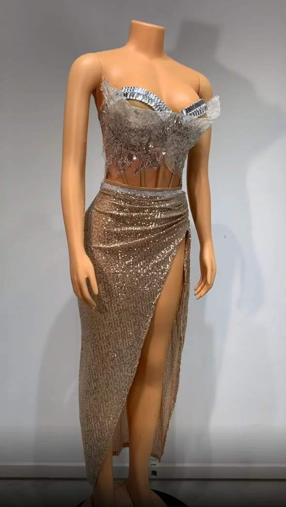 Женские сексуальные вечерние наряды без бретелек 3D бисер тюль корсет с вышивкой