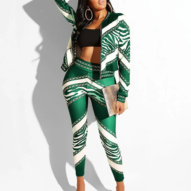 

2022 Fashion Casual Digital Printing Suit Women's Sports Suit