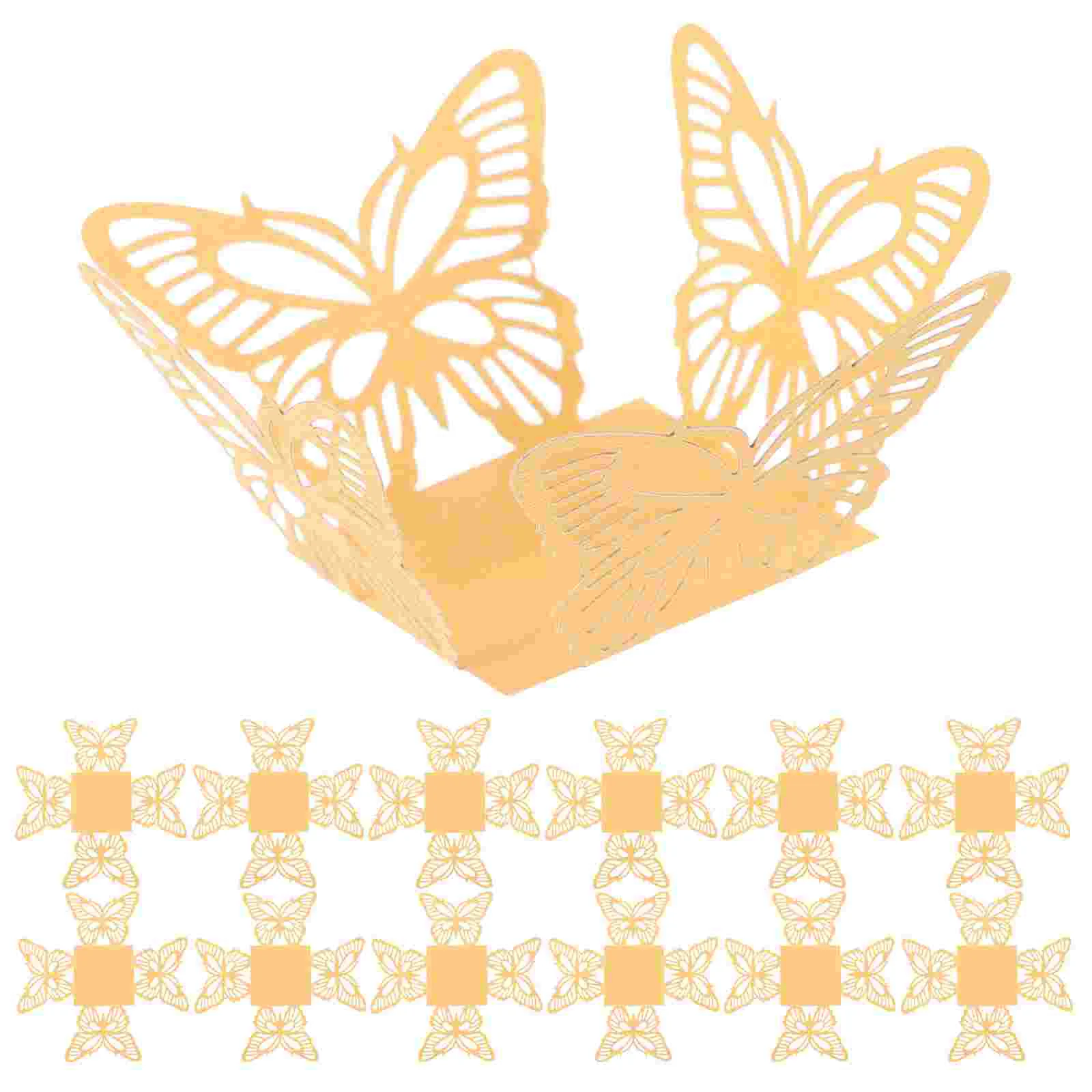 

50 Pcs Chocolate Wrappers Bouquet Wrapping Paper Butterfly Dessert Liner Gold Cupcake Liners Mini Tray Baking Square Cakes