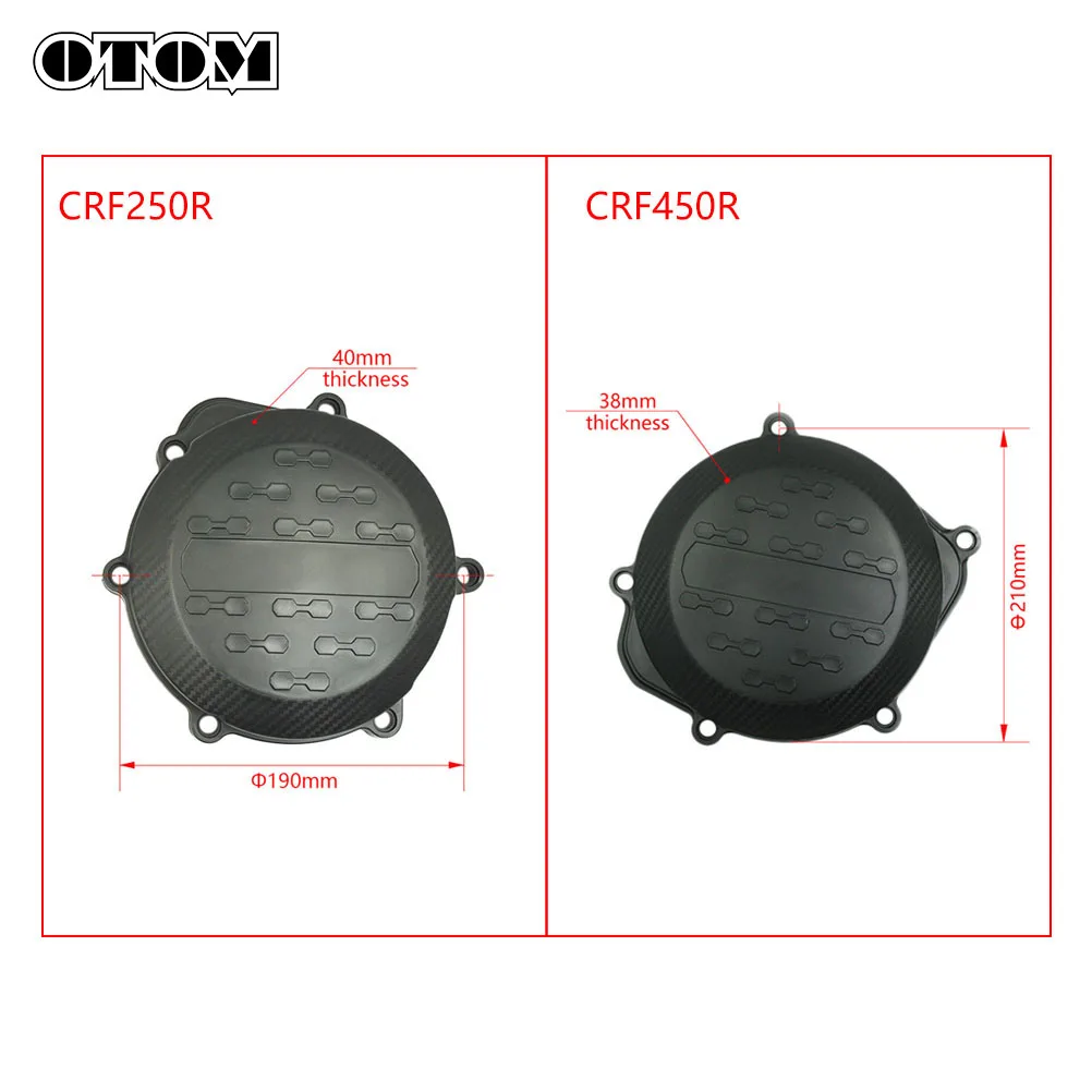 Фото OTOM 2010-2017 мотоциклетная крышка сцепления, защита двигателя, пластиковая крышка для HONDA CRF250R CRF450R, часть мотоцикла для пит-байка №2