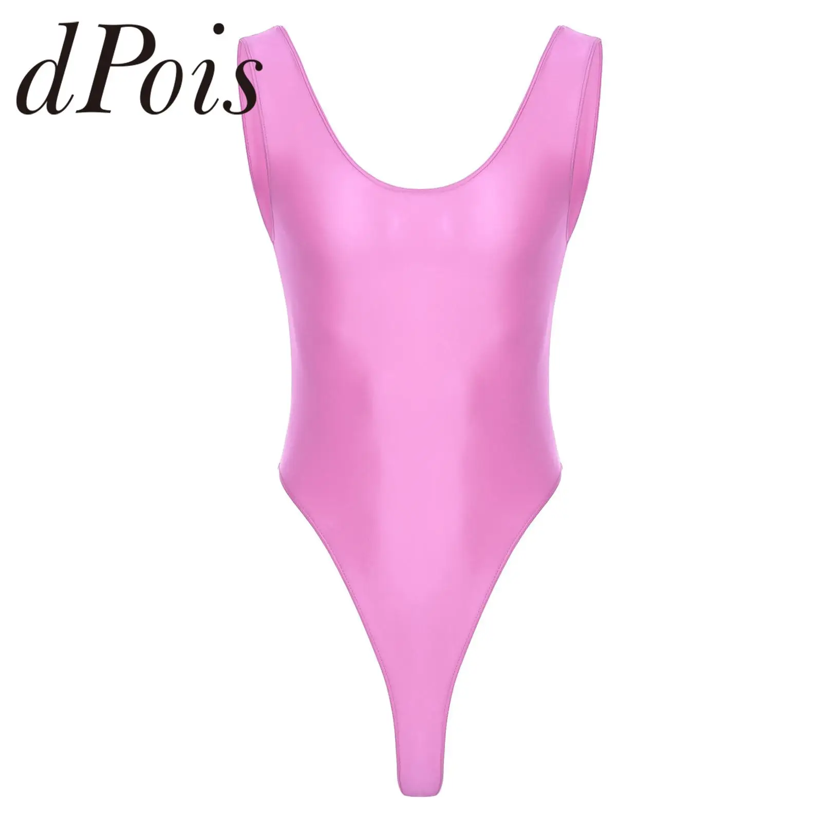 

Мужской купальник, глянцевый, с открытой спиной, боди, с высоким вырезом, без рукавов, купальник, цельный купальник для мужчин, для фитнеса, к...