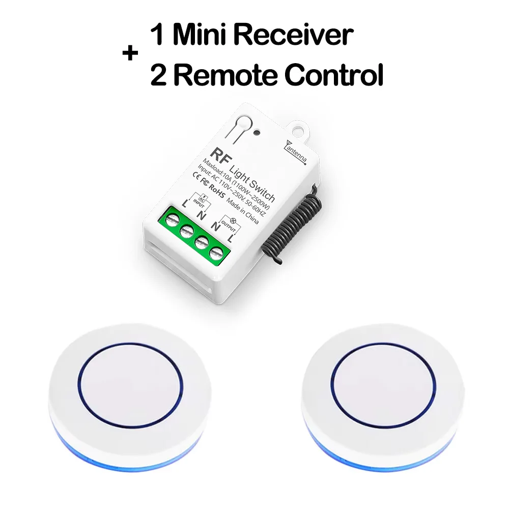 

433 МГц беспроводной умный выключатель света 110 В 220 В 10 А мини-реле приемник настенная панель пульт дистанционного управления для вентилятора лампа увлажнитель
