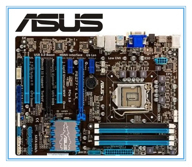 Оригинальная материнская плата P8Z77-V LX DDR3 LGA 1155 32 ГБ для I3 I5 I7 CPU Z77 б/у настольного ПК
