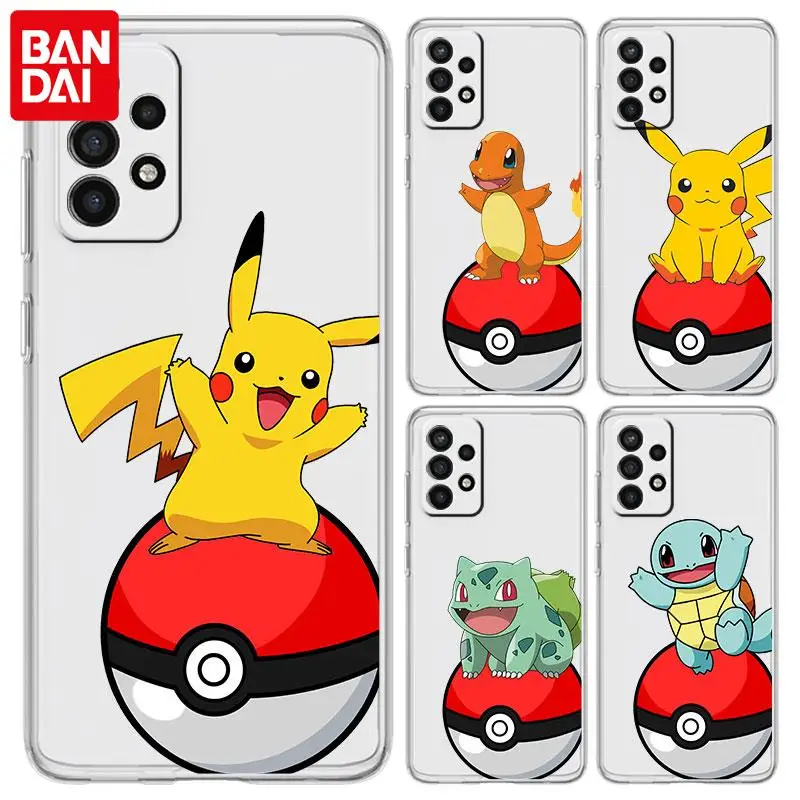 

Милый прозрачный мягкий чехол с покемоном для Samsung Galaxy A52 A51 A72 A71 A32 A22 5G A31 A41 A21s A12 A11, чехол для телефона