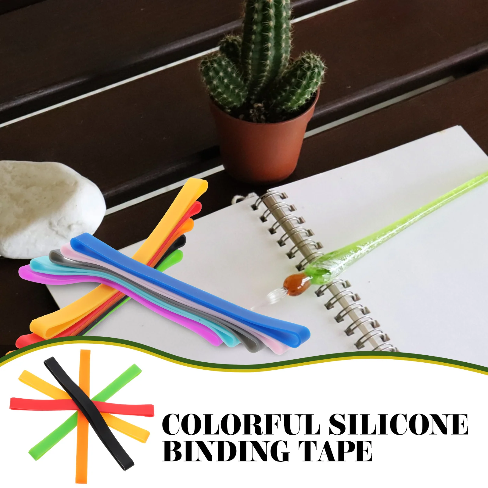 20 шт. цветные силиконовые ленты ремни для небольших канцелярских товаров