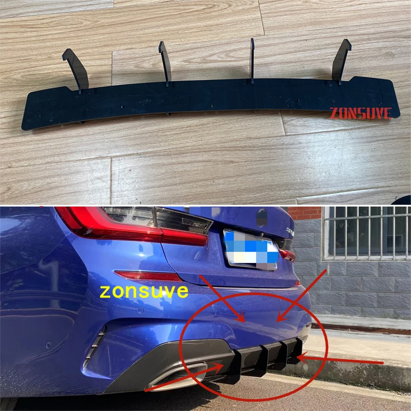 

For BMW 3 Series G20 Sport Bmuper 2019--2022 Year Diffuser Rear Bumper Lips Splitter Spoiler Car Body Kit Accessories