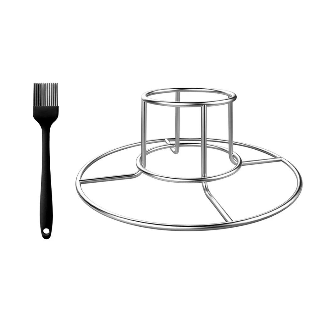 

2Pcs Silicone Oil Brush Stainless Steel Kitchen Chicken Racks (Assorted Color)