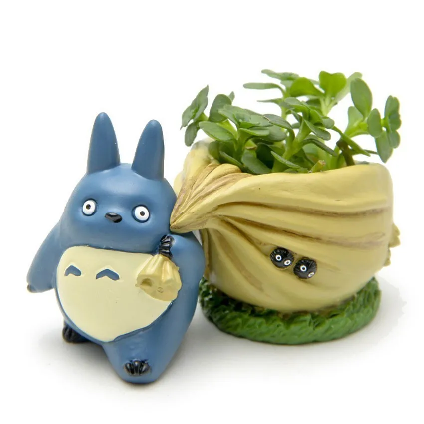 

Kawaii Flowerpot Bulbasaur Succulent Planter Cute Green Plants Flower Pot With Hole Cute Mini Back Bag Resin Flower Pot