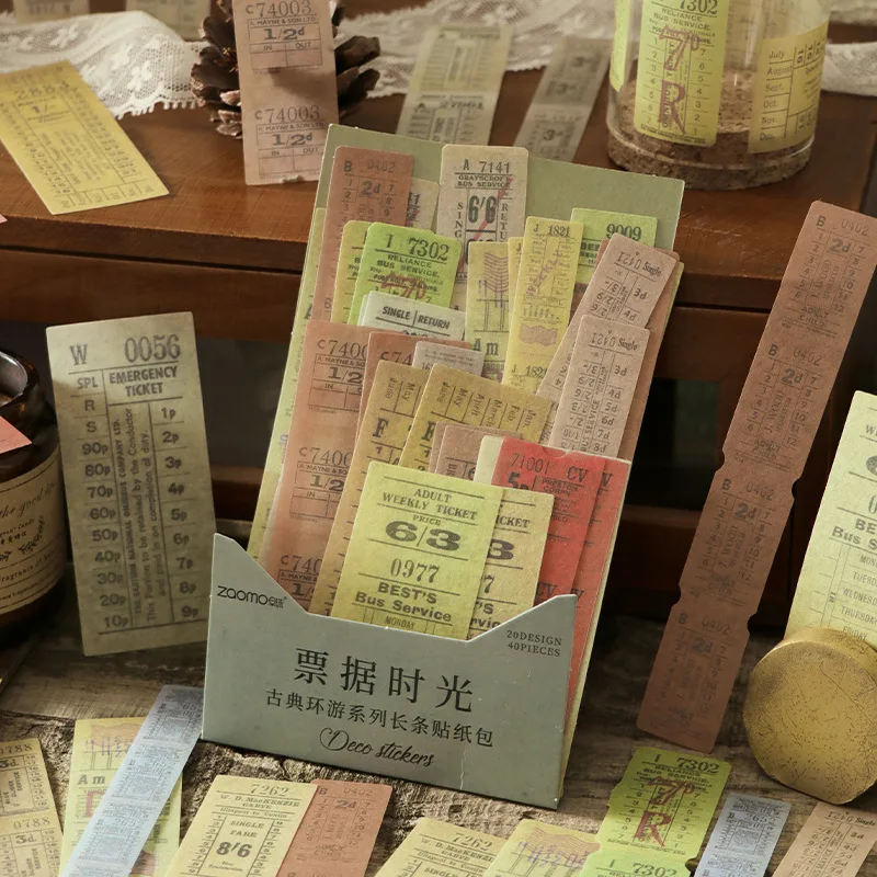 40 шт. винтажная наклейка на карту мира s Washi бумажная длинная полоса морская руку