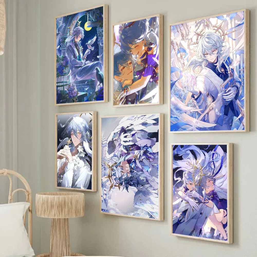 Игра аниме Honkai Star Rail Sunday плакаты наклейки гостиная спальня вход кафе настенное