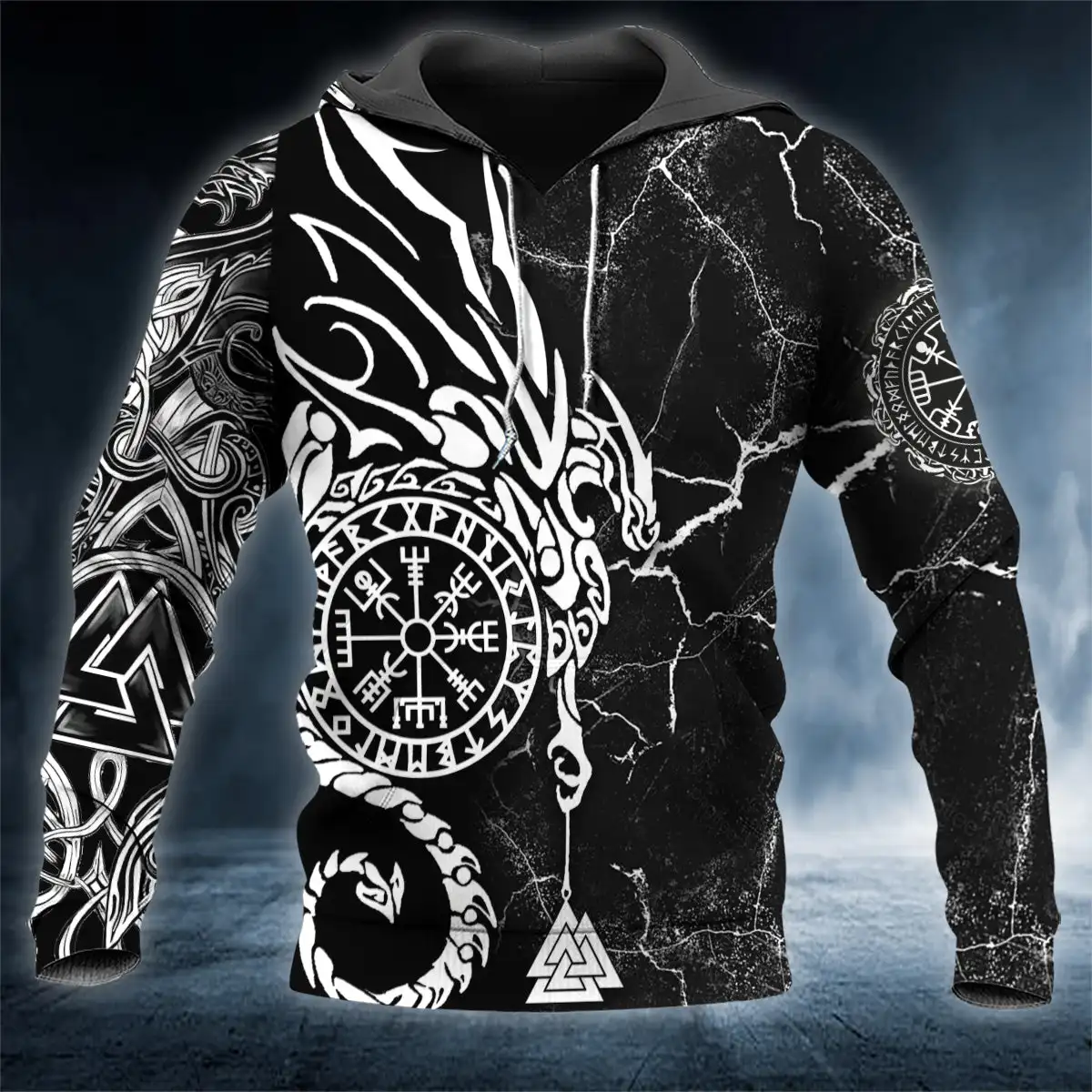 

Dragon Compass Vegvisir Rune Nordic Symbol Celtic Viking 3D Hoodies For Men/Women Streetwear Sweatshirts Zip Up Hoodie Sudaderas