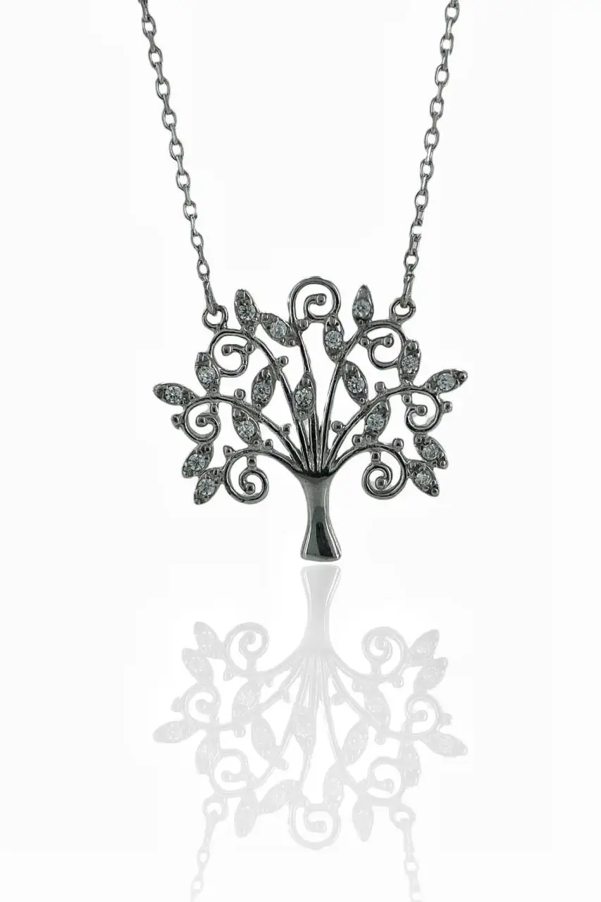 

Special Design Life Tree Zircon Stone 925 Sterling Silver Pendant