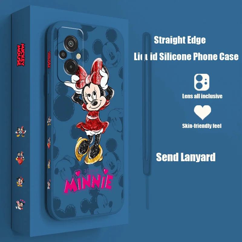 

Minnie Mickey Mouse For Xiaomi Redmi A2 A1 12C 11A 10C 10X 9AT 9A 9C 8A 7A 6A Plus Pro Liquid Left Rope Phone Case