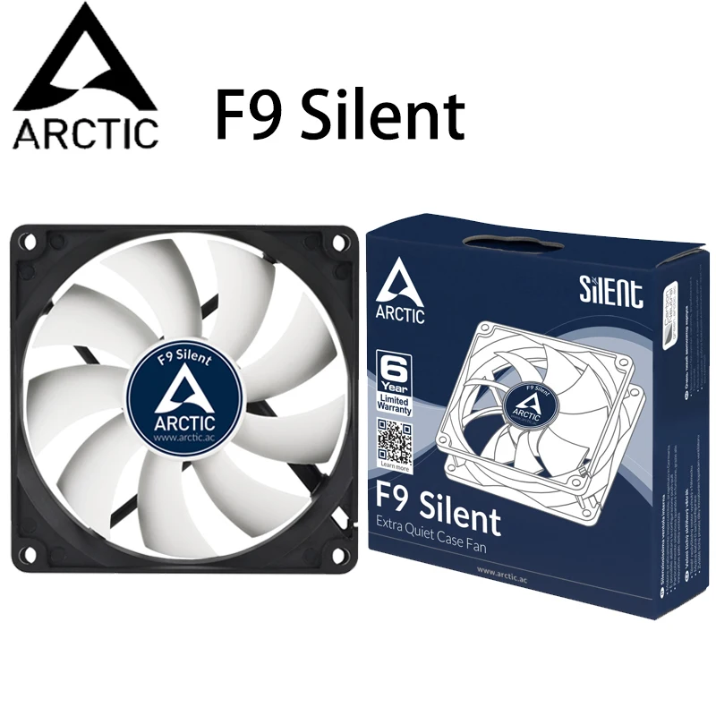 

Arctic F9 Silent 9cm PC Cooling Fan 3pin Socket FDB 1000 RPM Case Fan CPU Radiator Extra Quiet Two-way installation New Arrival