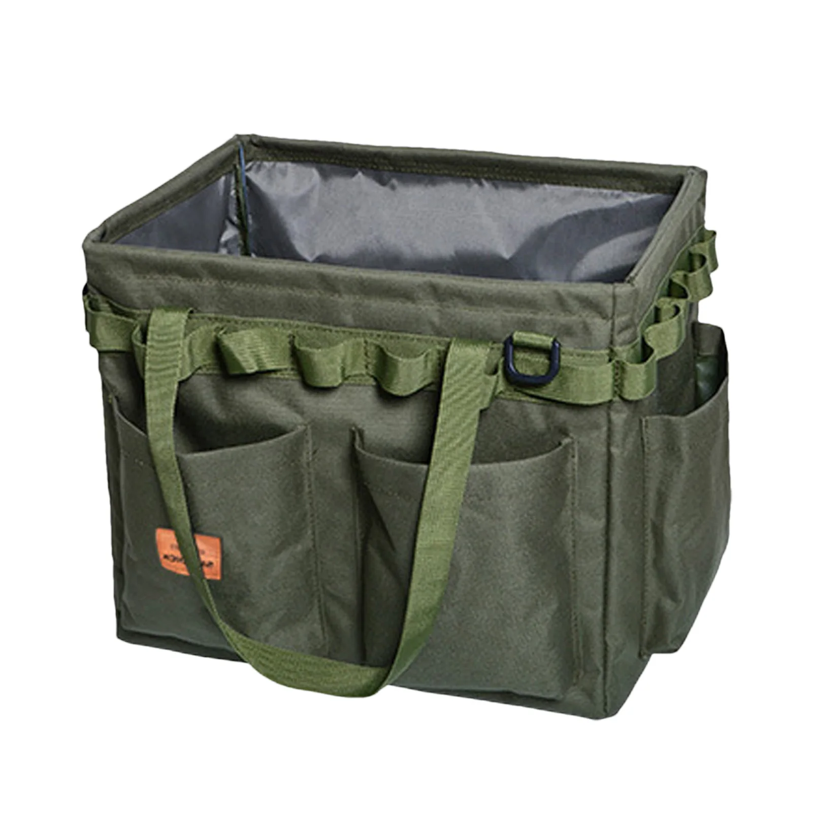 

Camping Storage Tool Bag Open-mouth Storage Bag With Small Pockets Multi-purpose Folding Tool Tote Bag For Carrying Hand Tools