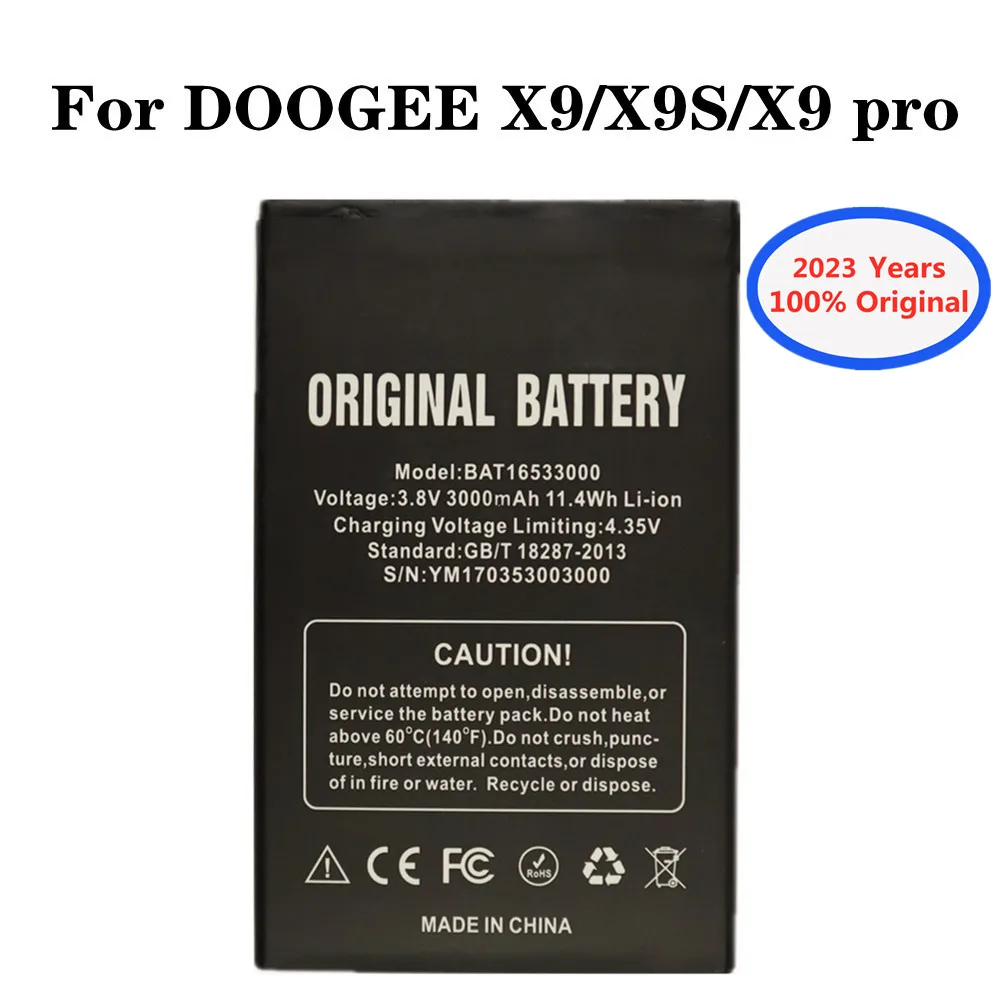 

Оригинальный аккумулятор для телефона 2023 года BAT16533000 100% Для DOOGEE X9 pro X9pro 3000 мАч