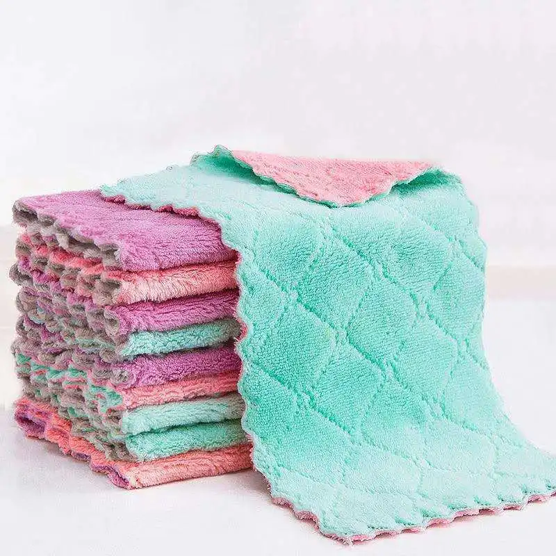 

10 шт., Мягкая прочная ткань для мытья посуды