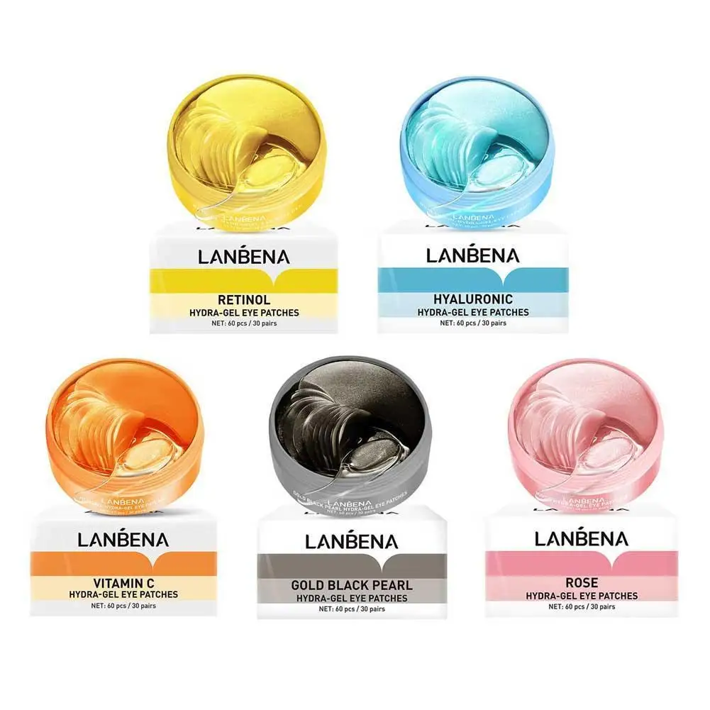 

30 Pairs Hyaluronic Acid & Gold & Seaweed & Black Pearl Eye Mask Anti Wrinkle Dark Circles Moisturizing Crystal Collagen Gel