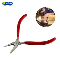 stainless steel needle nose cutters anti slip rubber handle electric insulation small roundflat nose pliers diy handmade