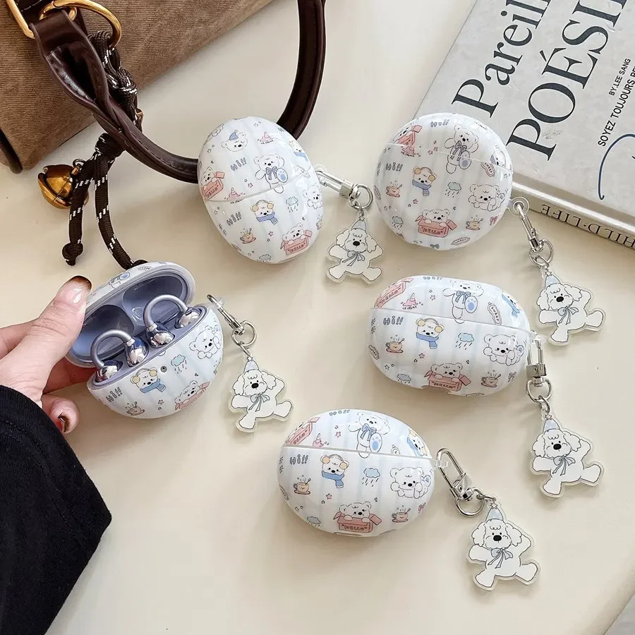 Чехол для Huawei Freebuds 6i 5i 4 4e/pro 3 Se2/Freeclip наушников с милым медведем силиконовый чехол