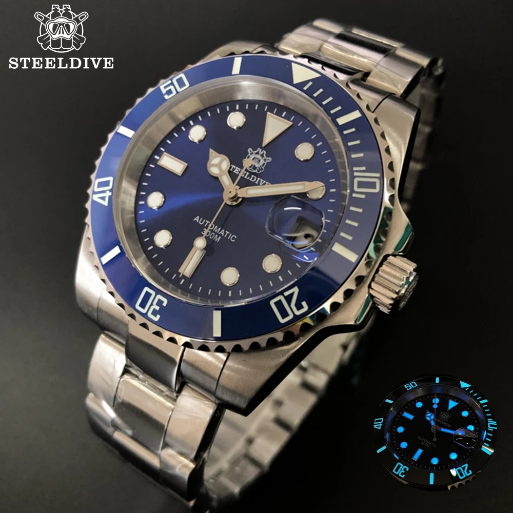 

Часы STEELDIVE SD1953 Water Ghost NH35, автоматические механические наручные часы с сапфировым стеклом, водонепроницаемые, 30 бар, светящиеся