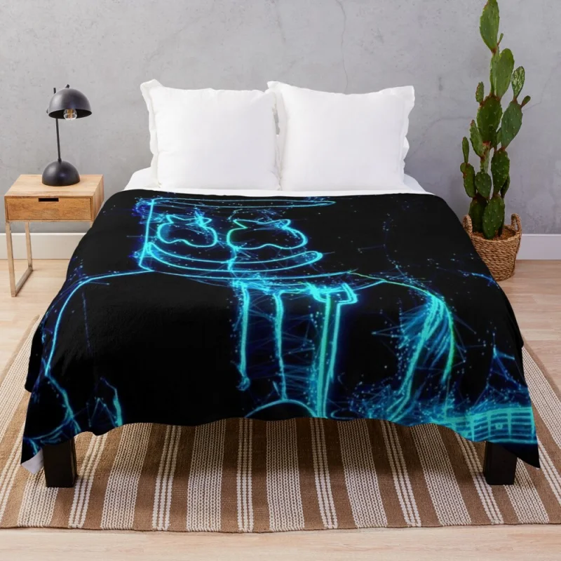 

Marshmello Lighting Throw Blanket Decorative Bed Blankets